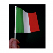 Bandierina Italia economica in poliestere leggero con astina in plastica e pomolino
